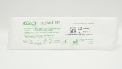 Vygon AMS-427 7inch Minibore Extension Set W/0.2 Micron Filter Prim.Vol. 0.52mL